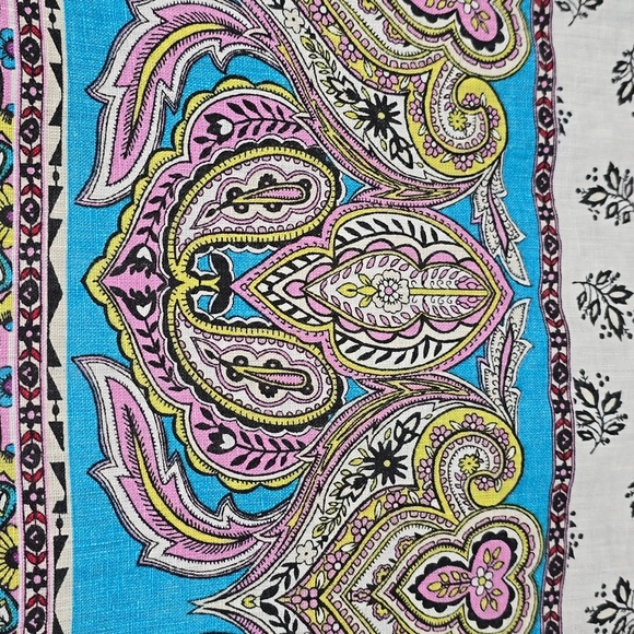 {Chicos} Open Cardigan in Patchwork 100% Linen - Size XS - Picture 12 of 15